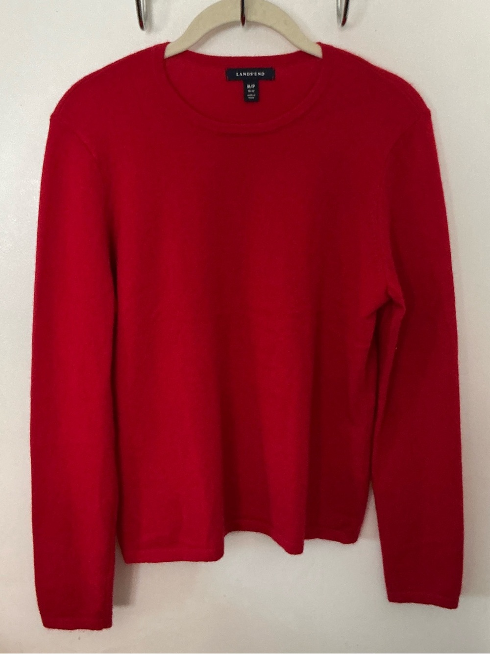 Lands' End Red Women's Crewneck Sweater